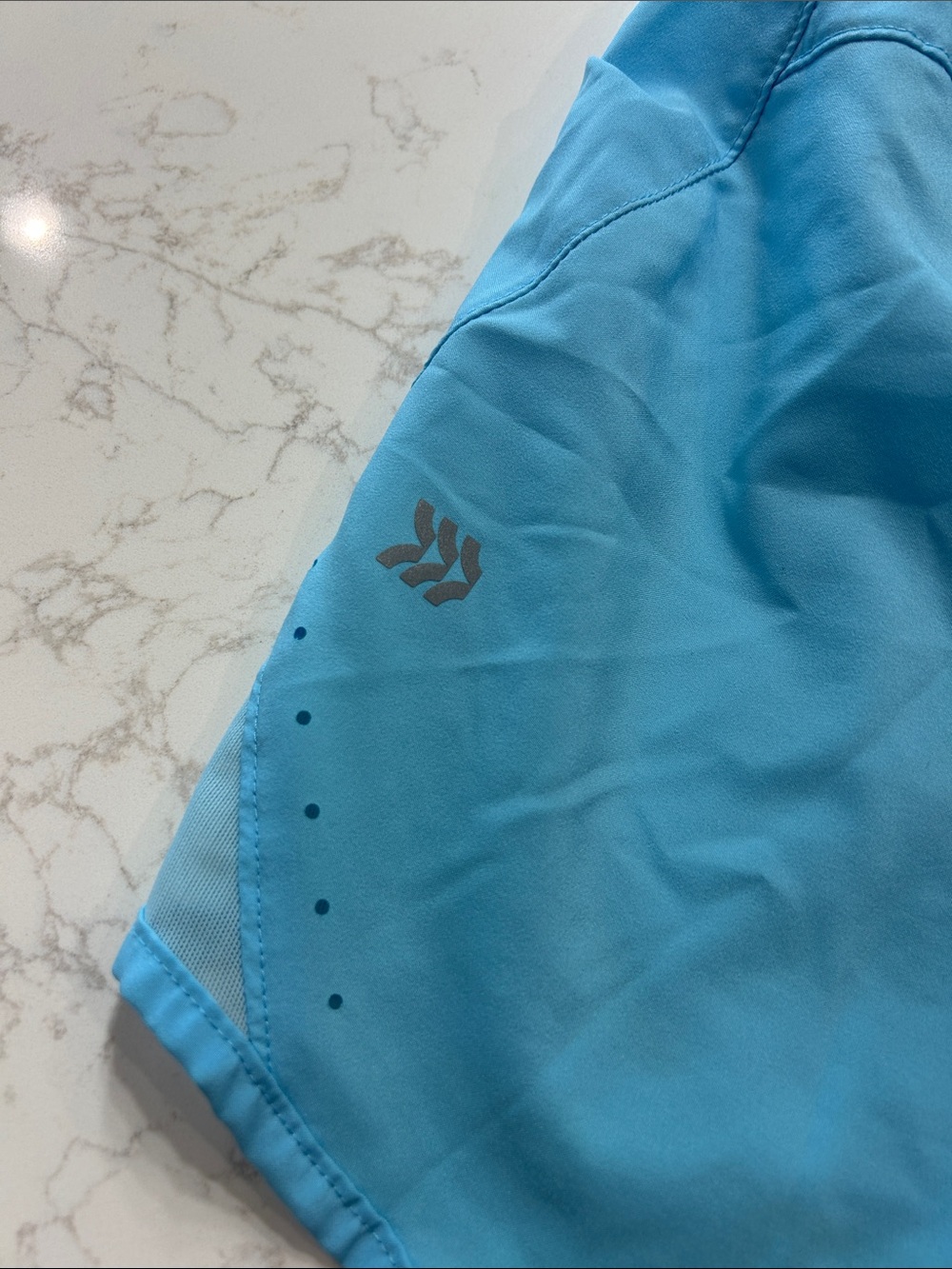 All in Motion Light Blue Running Shorts View 3
